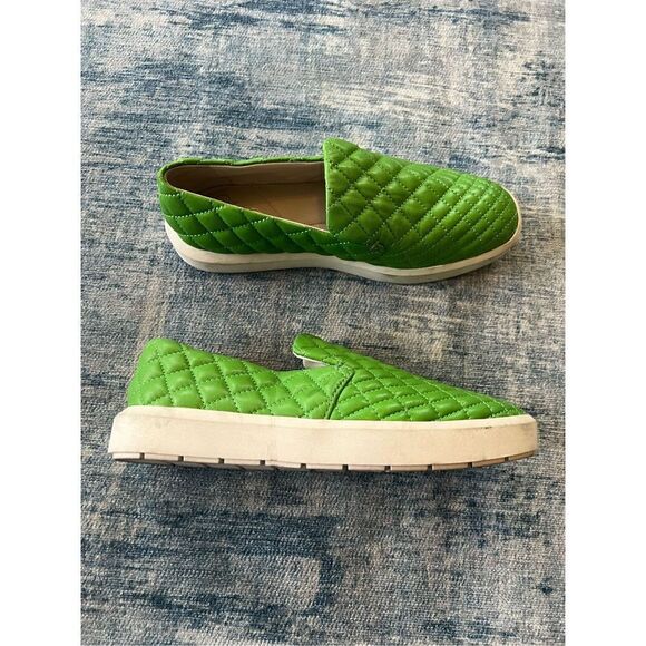 Franco Sarto Green Quilted Leather Platform Sneaker Size 6.5 - Picture 1 of 8